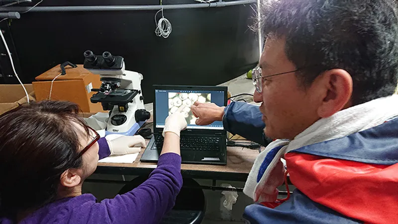 研究風景の様子の写真