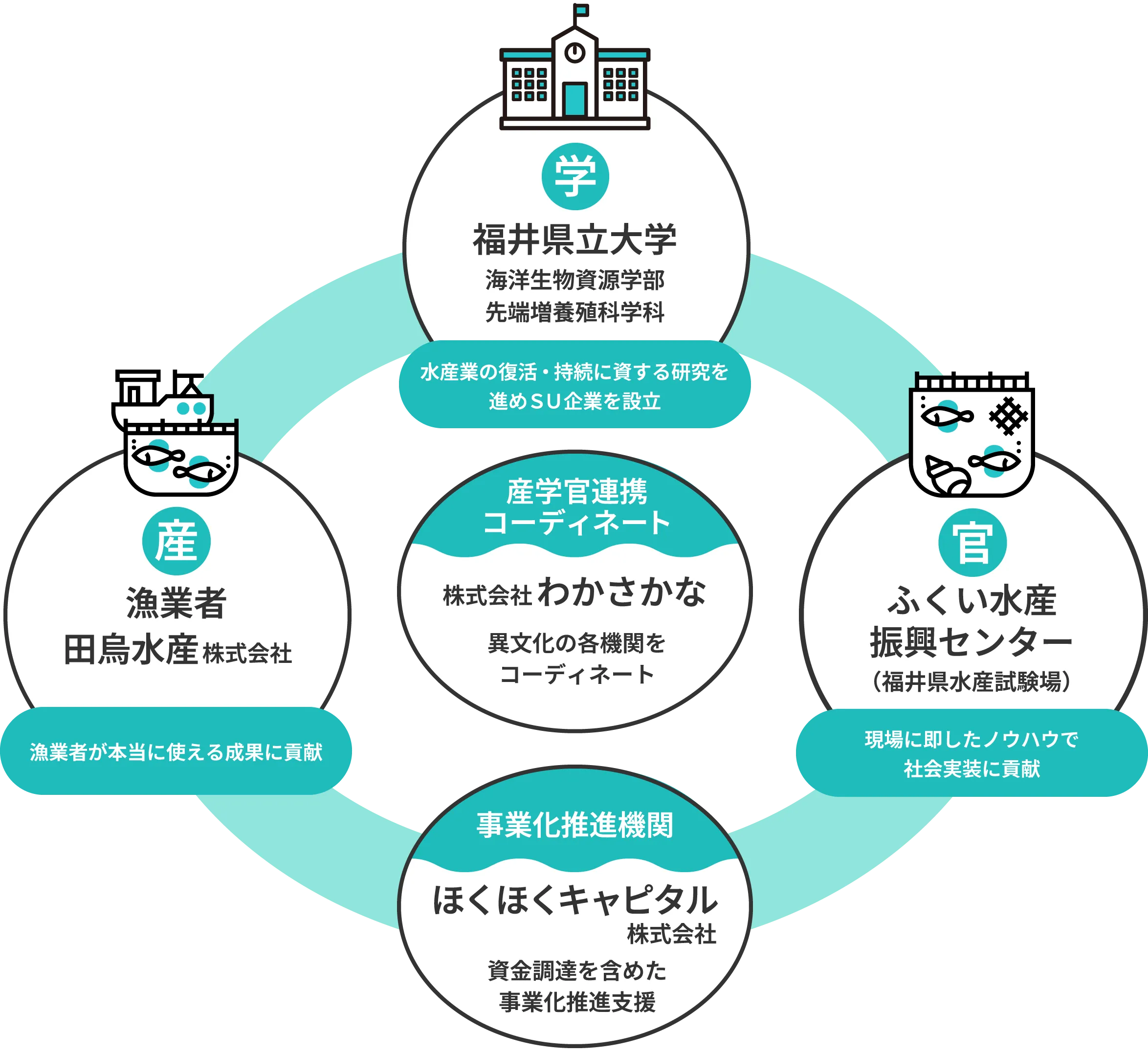 参画機関の図解